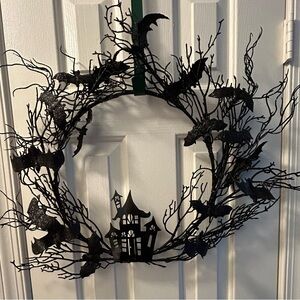 Haunted house wreath
